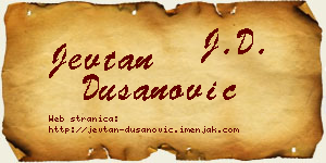 Jevtan Dušanović vizit kartica